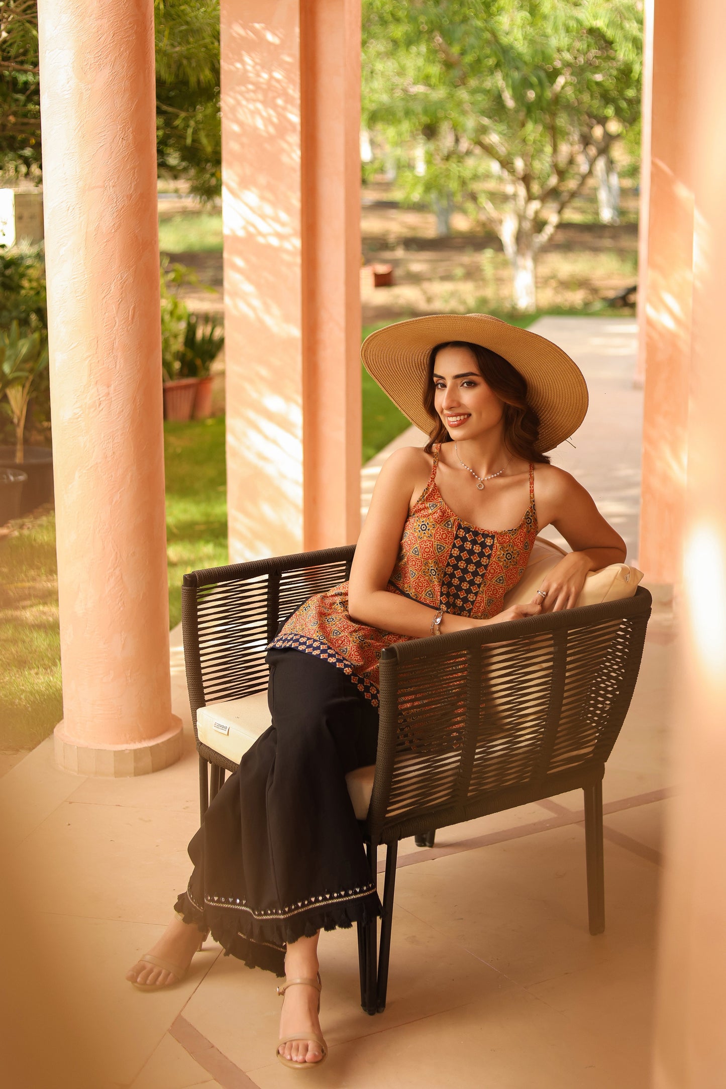 Women Printed Cotton Peplum Top