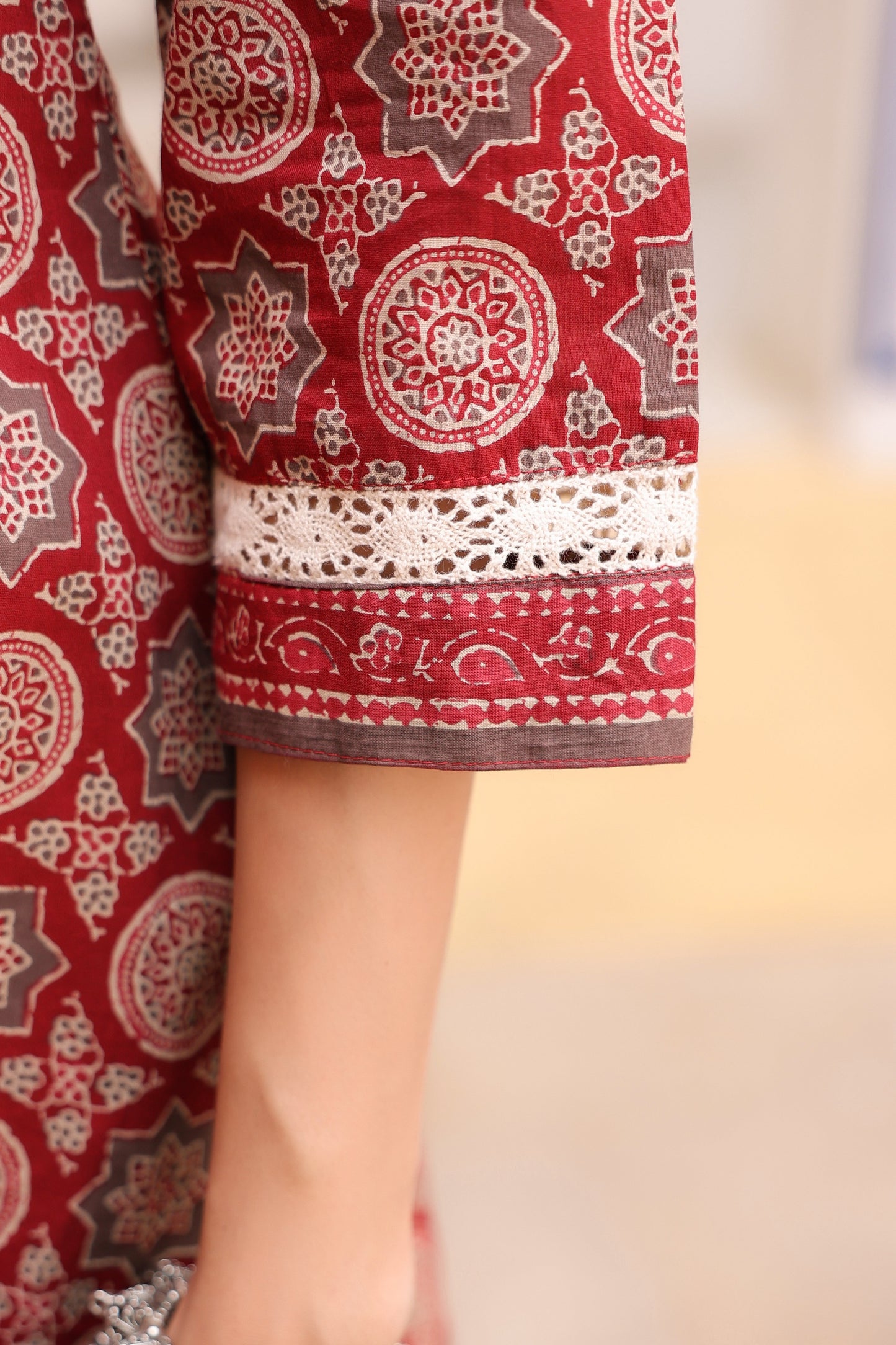 Women Ethnic Motifs Printed Pure Cotton Top