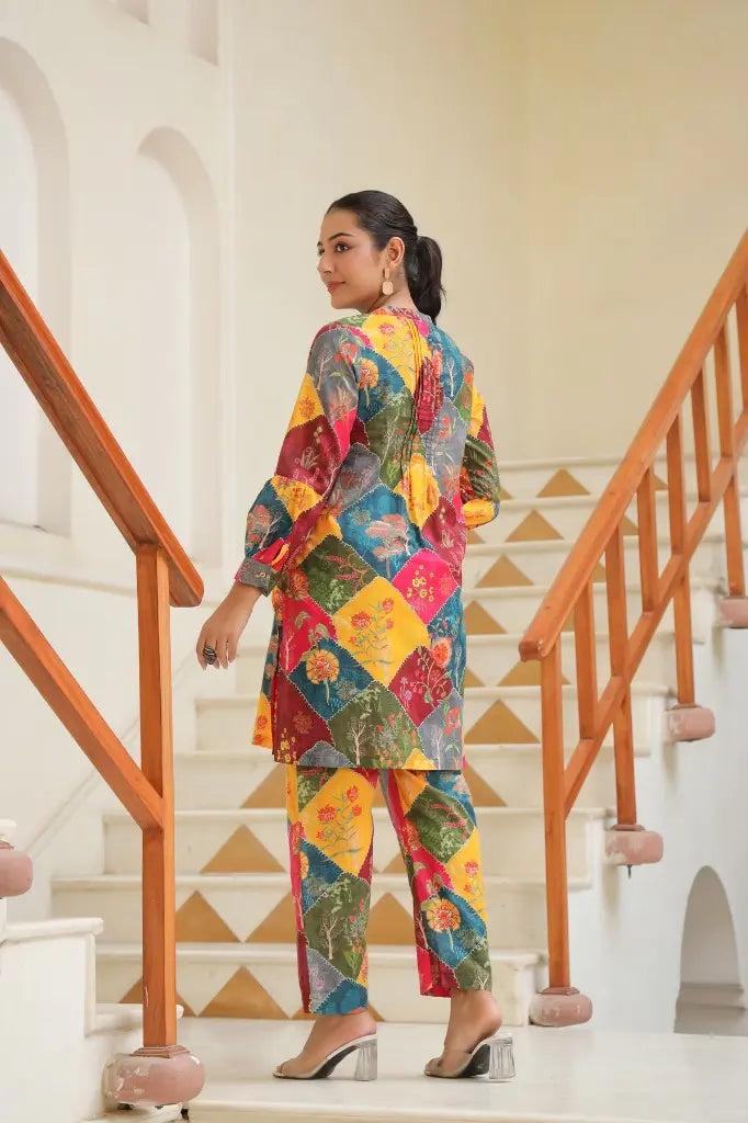 Women Multi Digital Patch Printed Co-ords Set