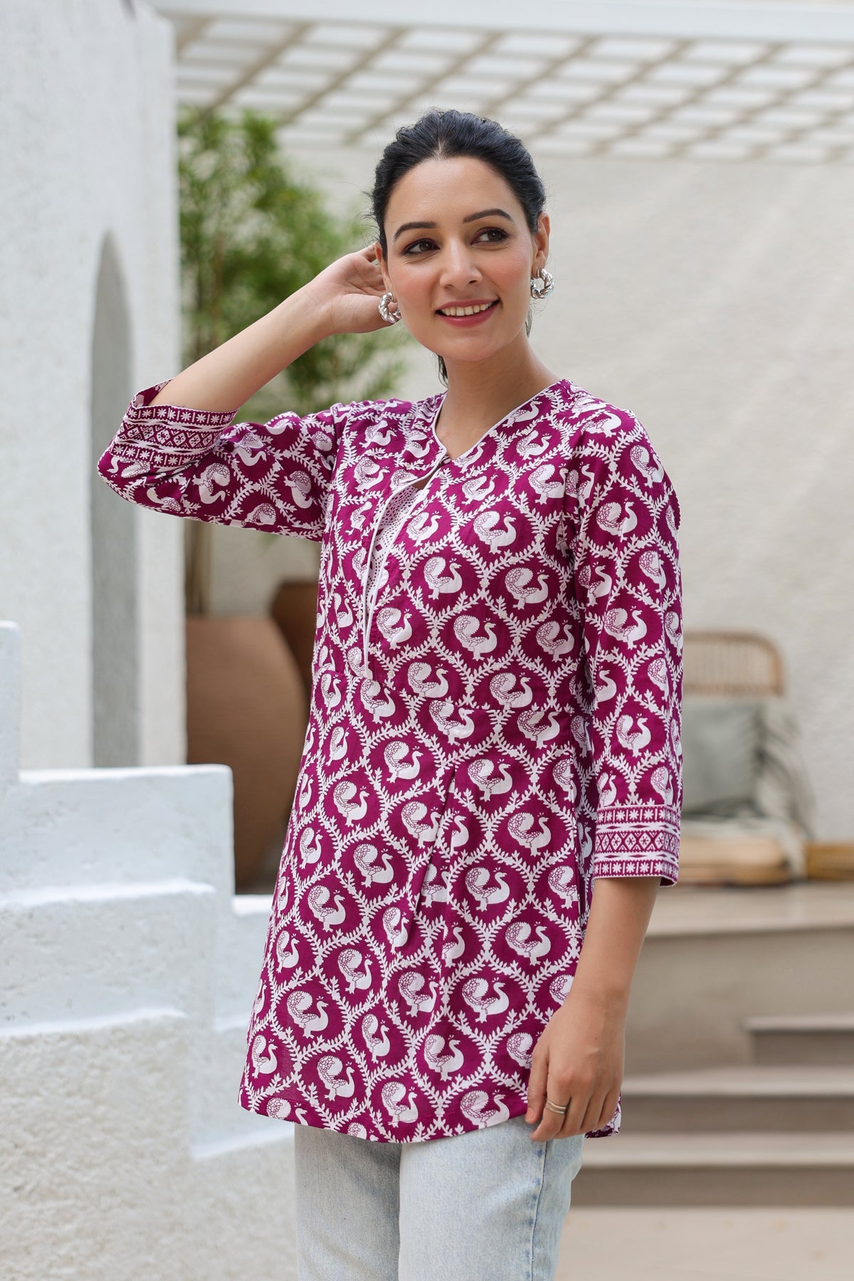 Ethnic Motifs Printed Pure Cotton Kurti