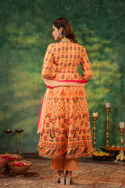 Women Ethnic Motifs Printed Pure Cotton Kurta with Trousers & Dupatta