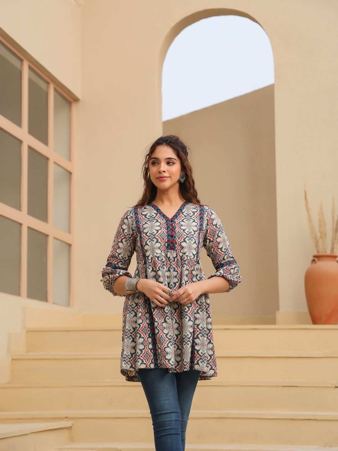 Women Printed Cotton Tunic