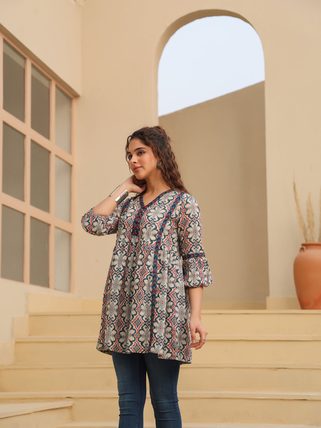 Women Printed Cotton Tunic