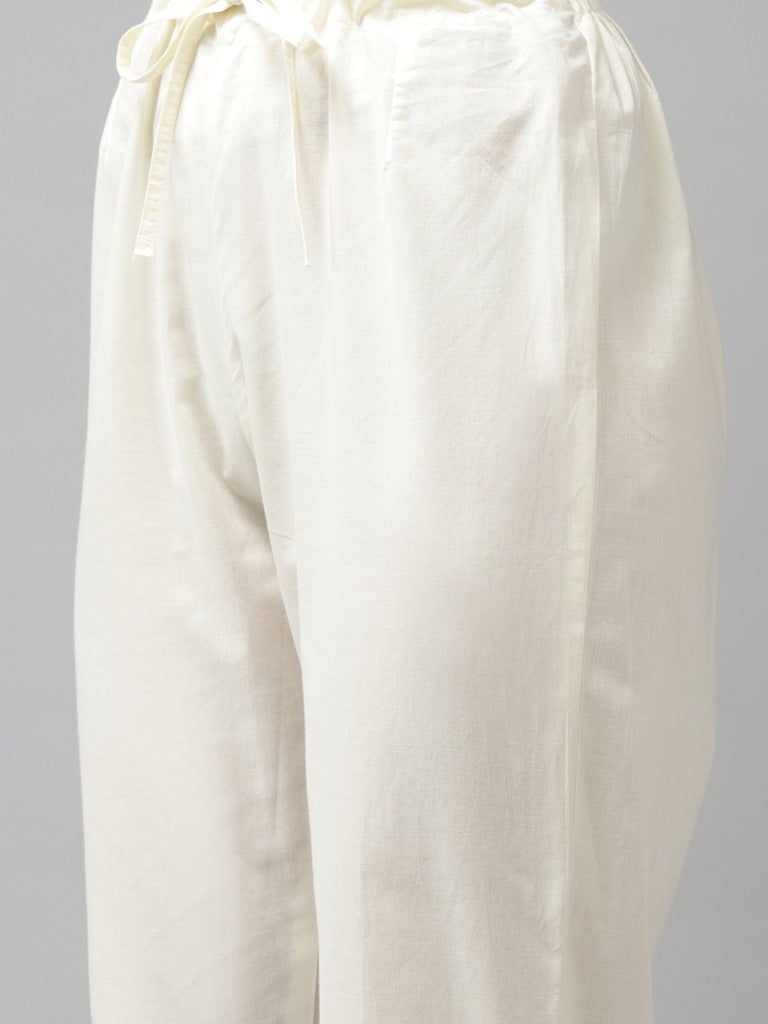 Women Cream and Pink Floral Printed Anarkali Kurta Set