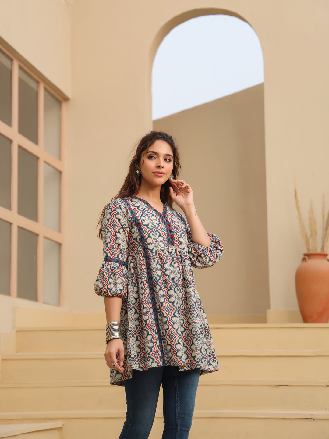 Women Printed Cotton Tunic
