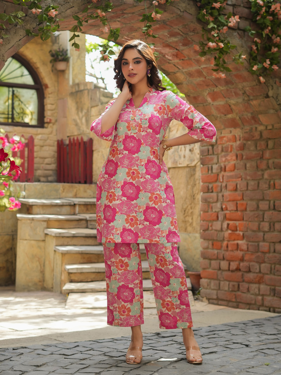 Ethnic Motifs Printed Pure Cotton Tunic With Trouser