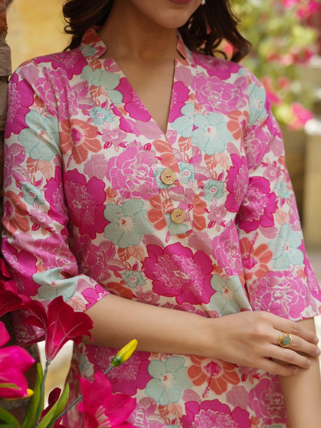 Ethnic Motifs Printed Pure Cotton Tunic With Trouser