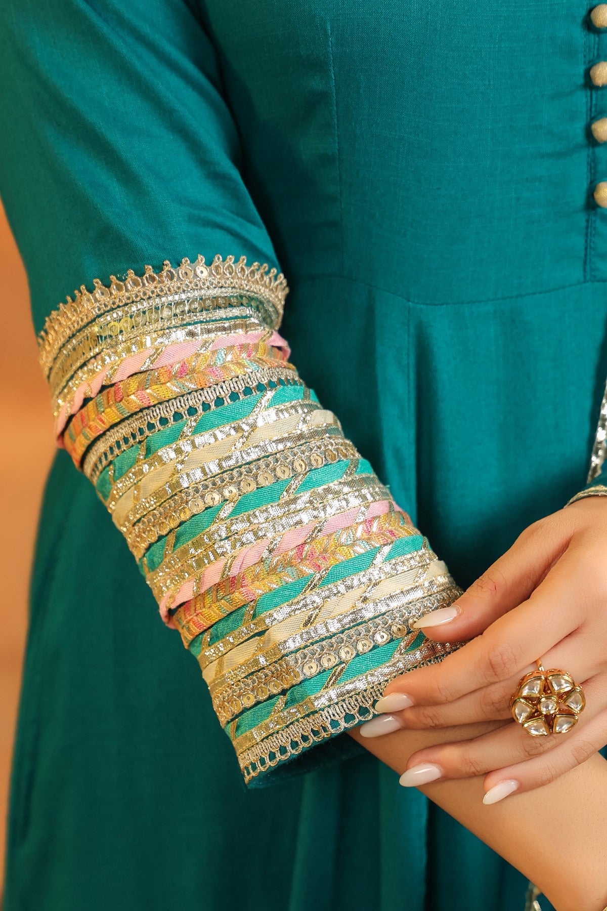 Women Regular Gotta Patti Kurta with Trousers & Dupatta