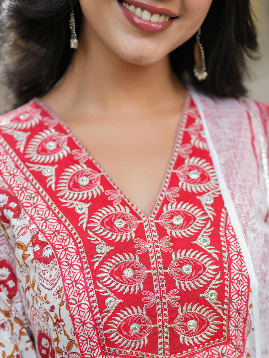 Women Ethnic Motifs Printed Pure Cotton Kurta with Trousers & Dupatta