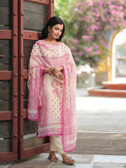 Women Ethnic Motifs Printed Kurta with Trousers & Dupatta
