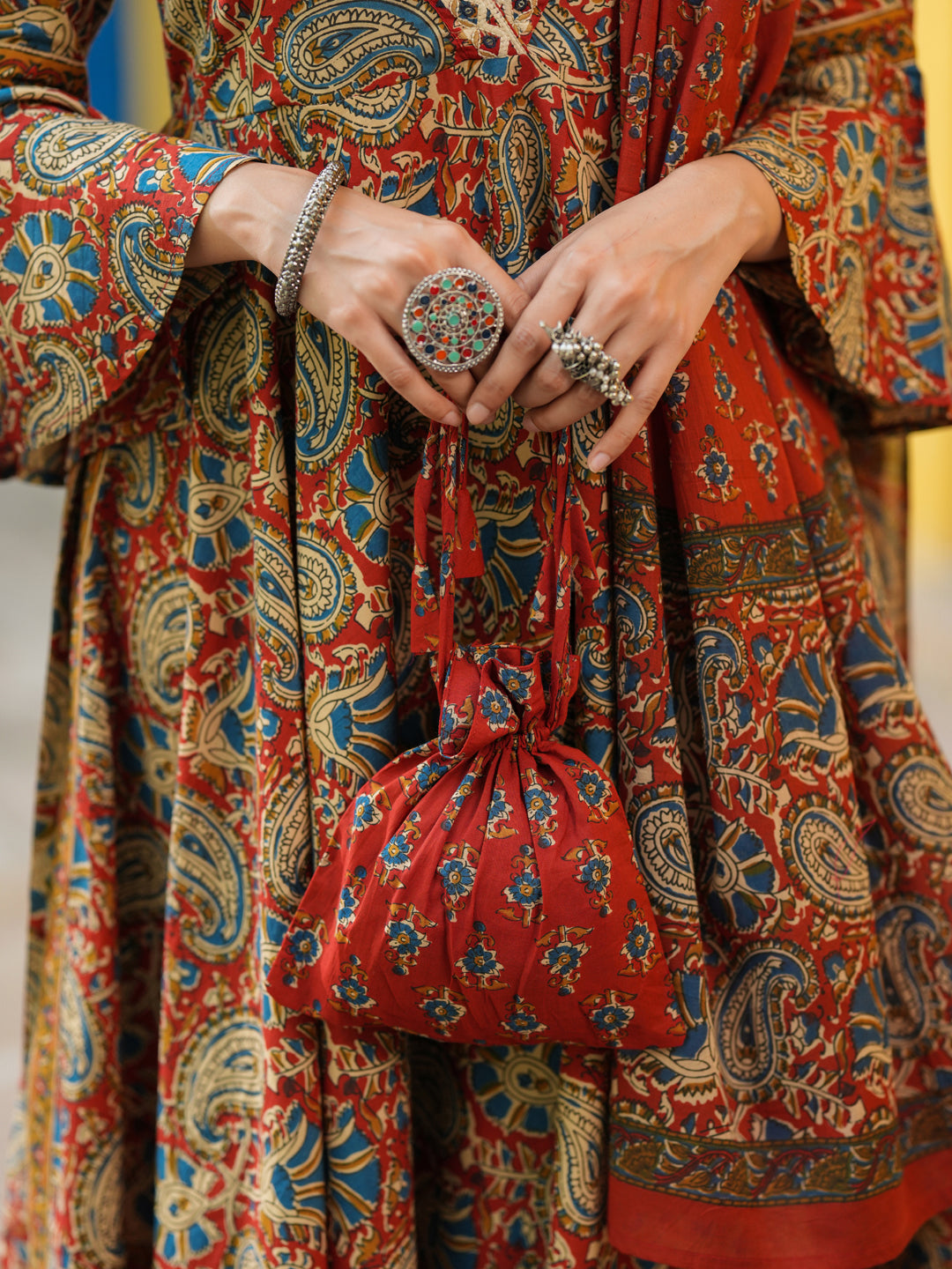 Women Printed Regular Pure Cotton Kurta With Trousers & Dupatta