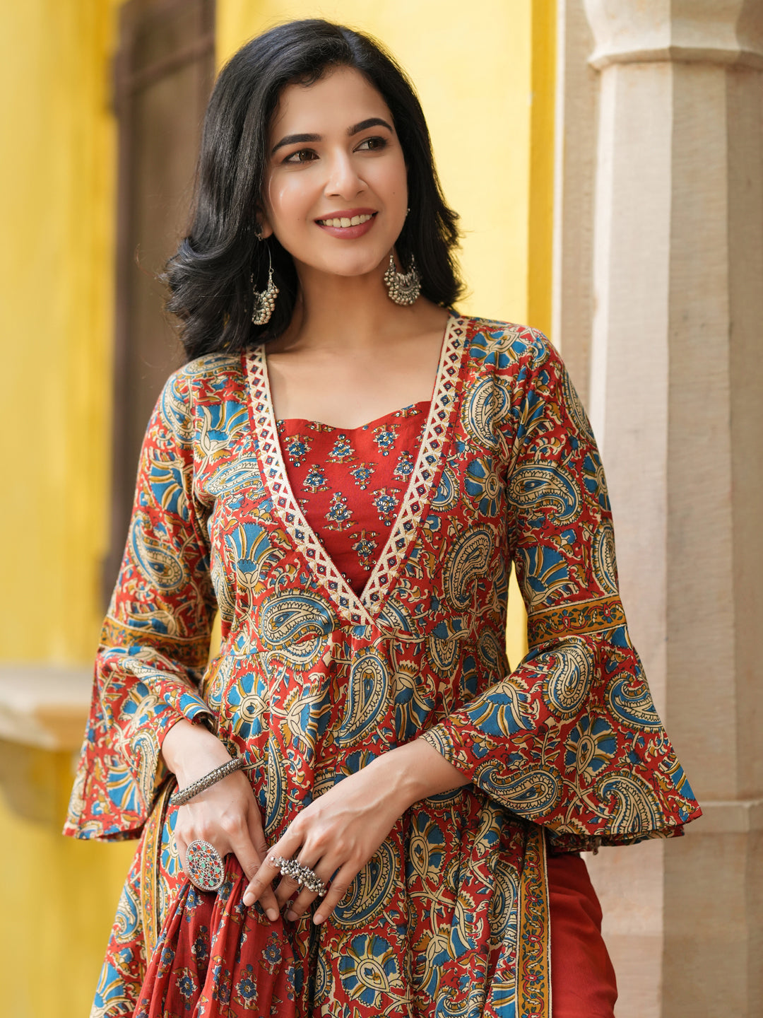 Women Printed Regular Pure Cotton Kurta With Trousers & Dupatta