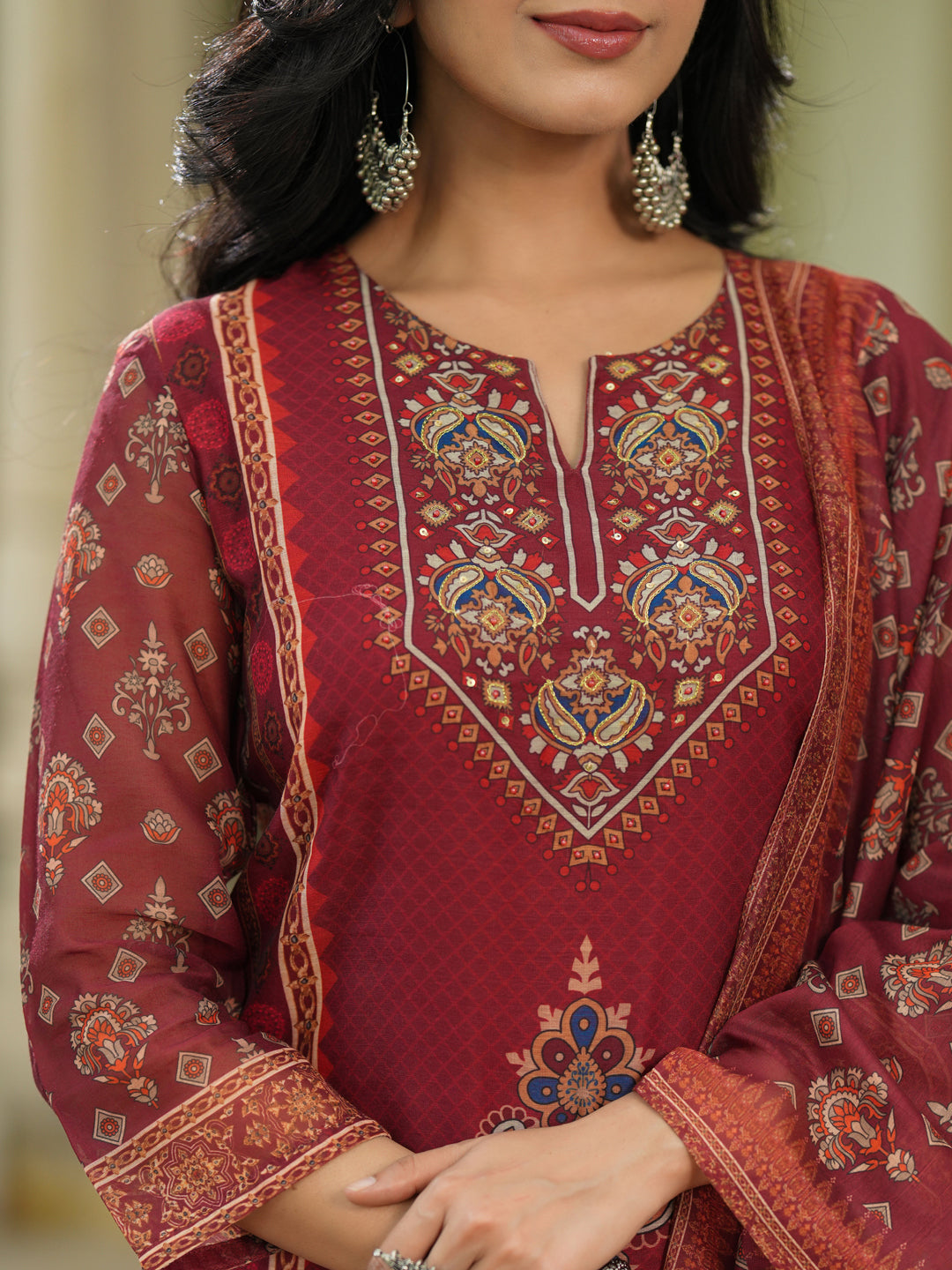 Women Ethnic Motifs Printed Kurta with Trousers & Dupatta
