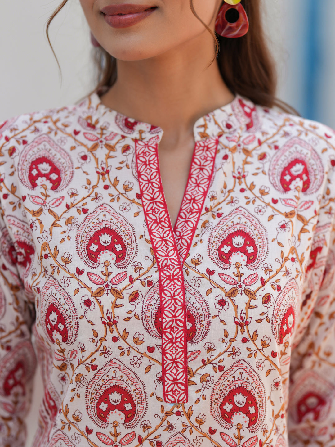 Women Floral Printed Daily Cotton A-Line Kurta