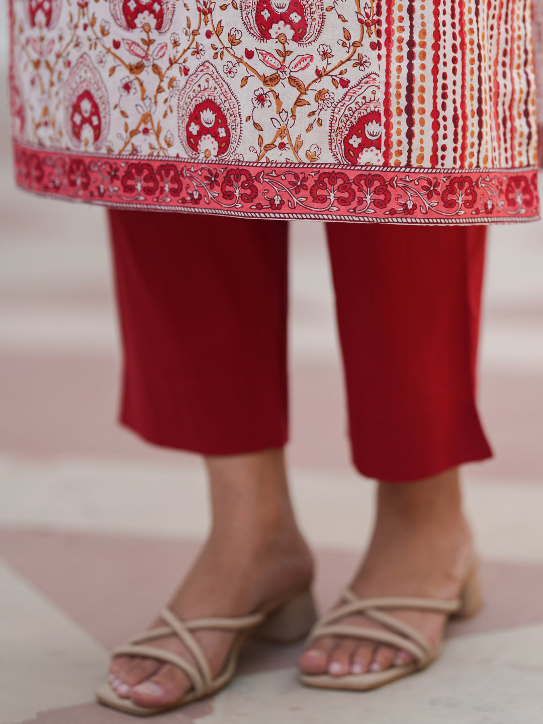 Women Floral Printed Daily Cotton A-Line Kurta