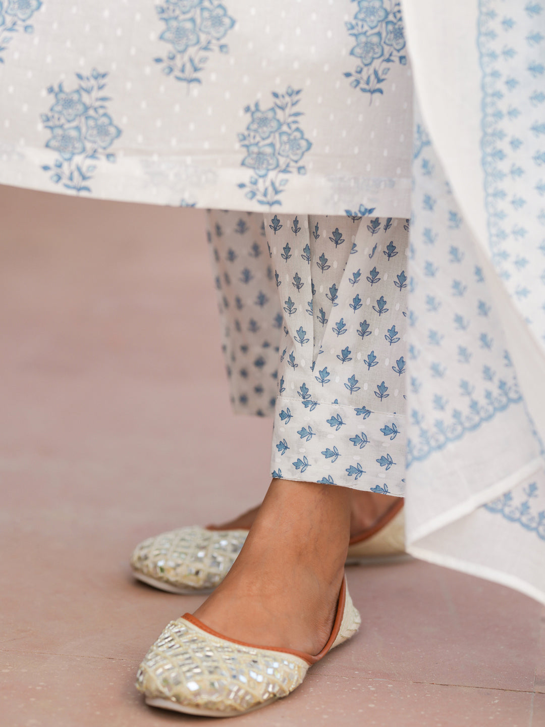 Women Ethnic Motifs Printed Pure Cotton Kurta with Trousers & Dupatta