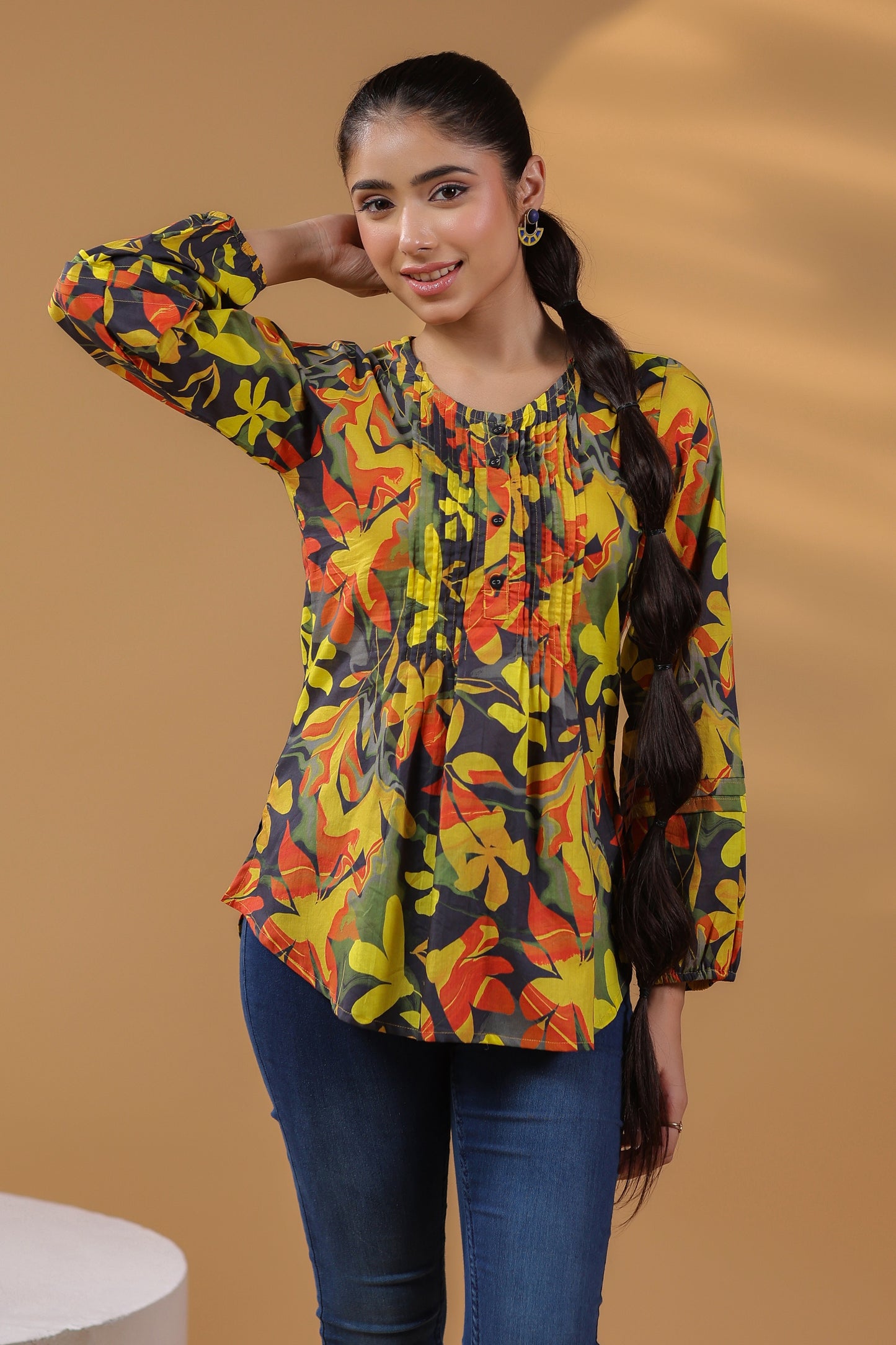 Women Floral Printed Cotton Top