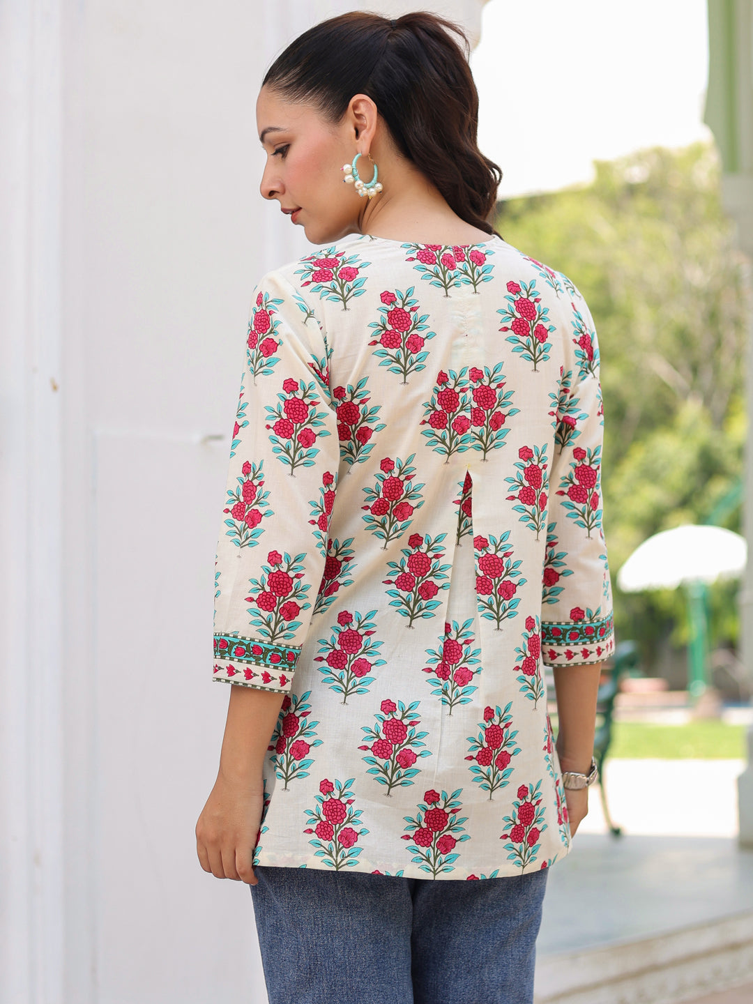 Women Floral Printed Cotton Top