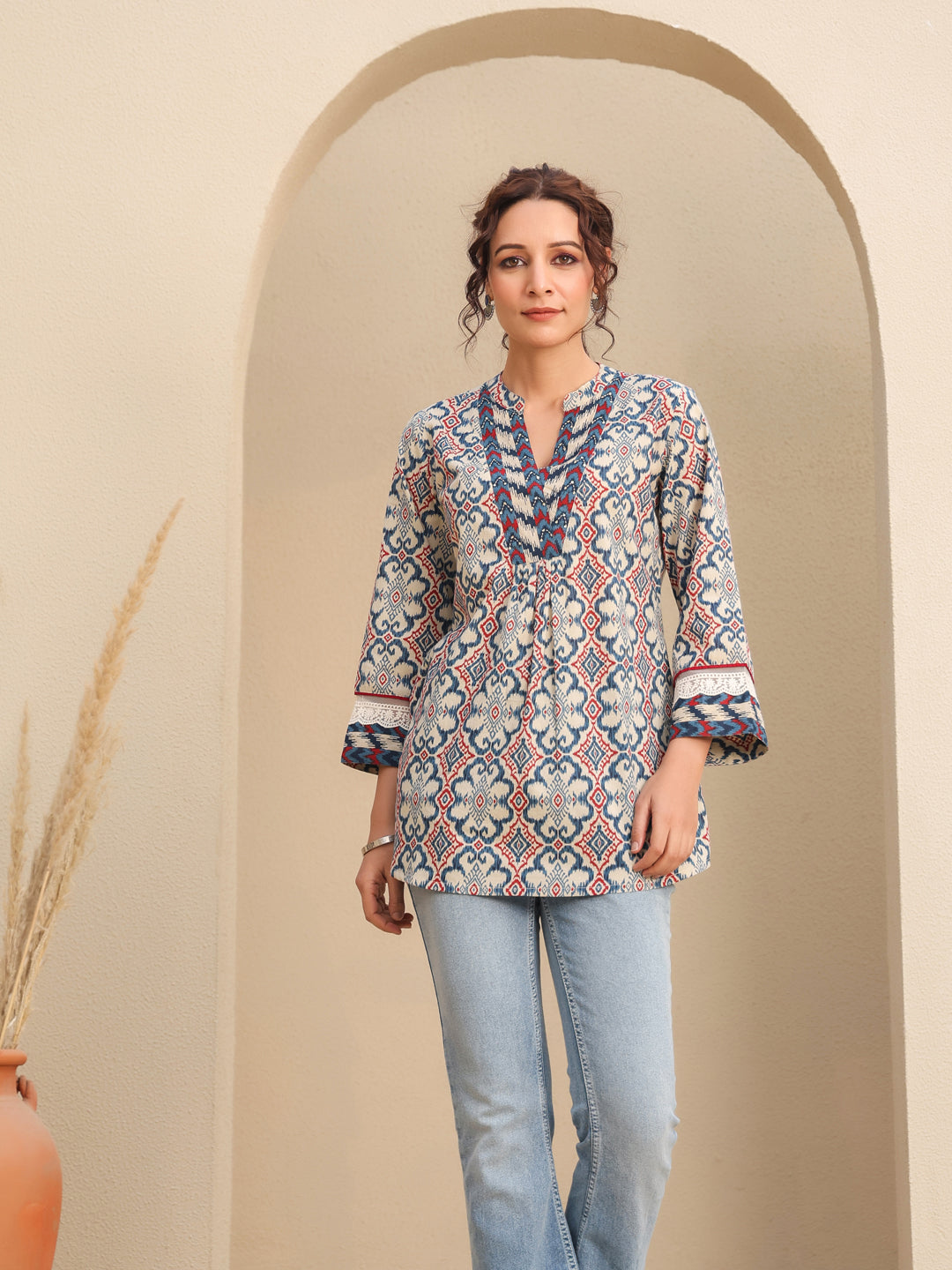 Ethnic Printed Cotton Top