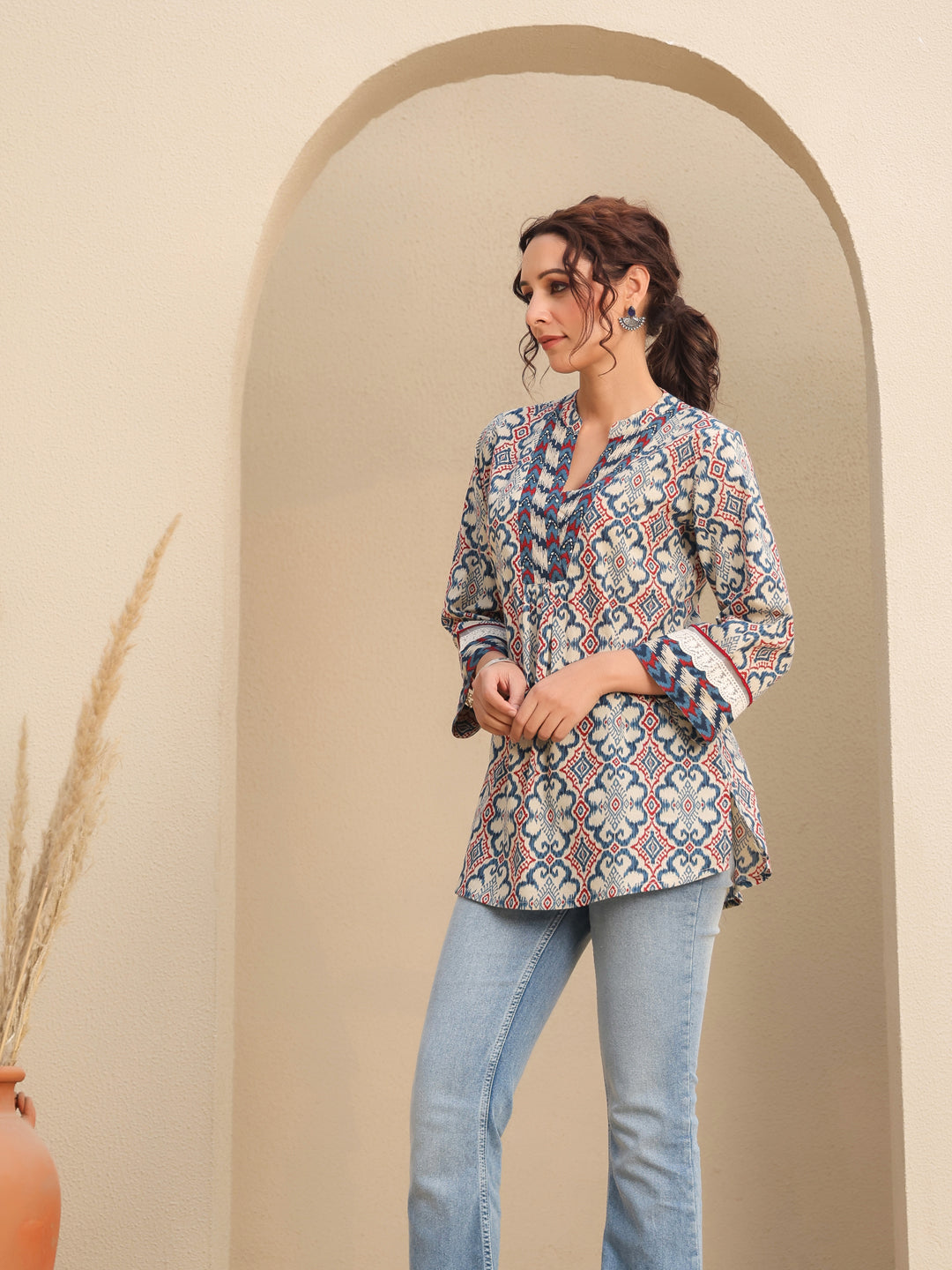 Ethnic Printed Cotton Top