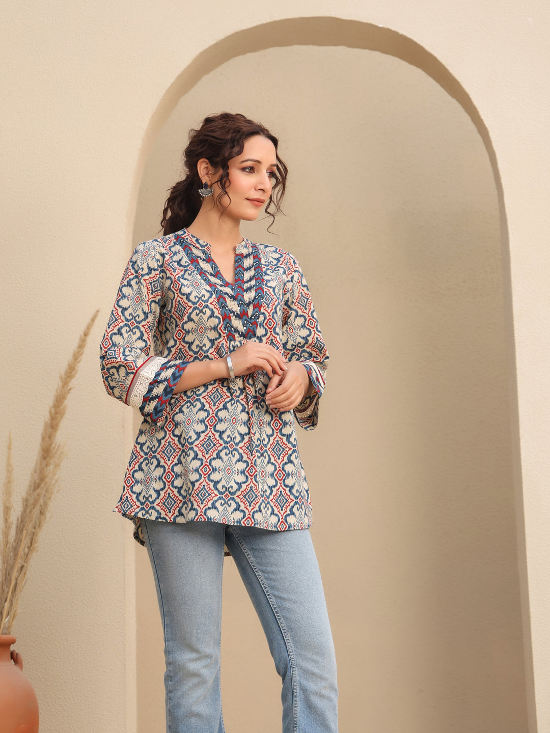 Ethnic Printed Cotton Top