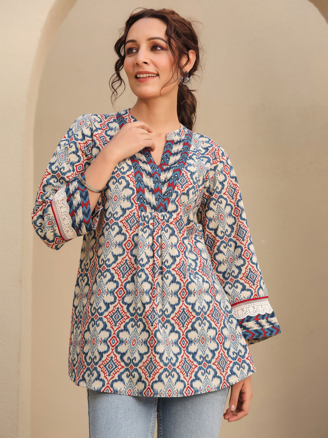 Ethnic Printed Cotton Top