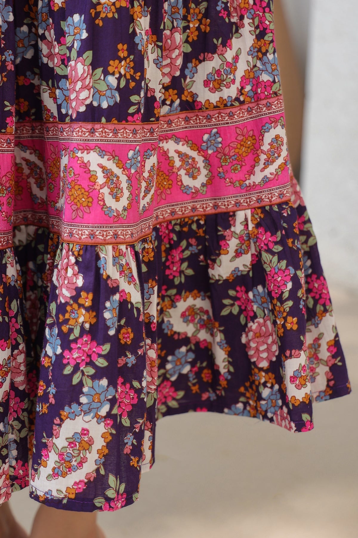 Paisley Printed Pure Cotton Ethnic Midi Dress