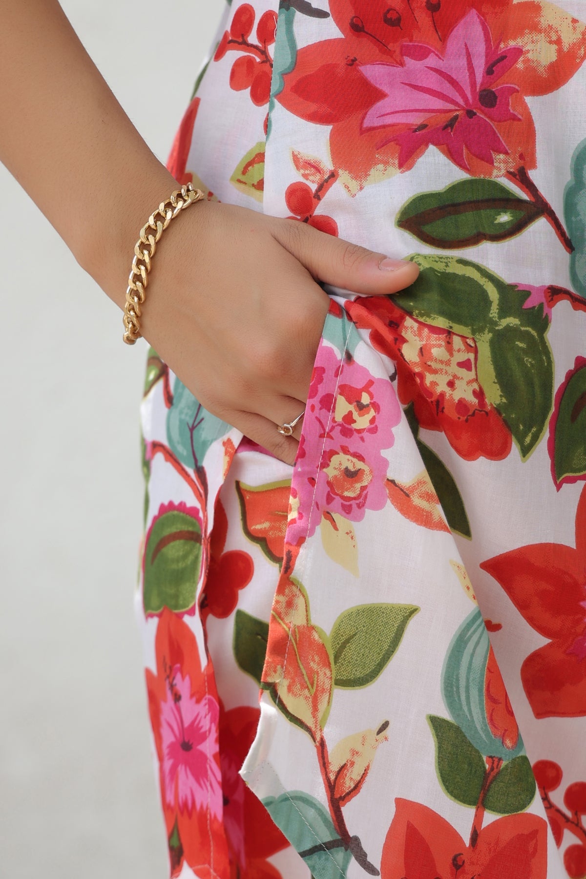 Printed Notch Neck Pure Cotton Tunic With Trouser