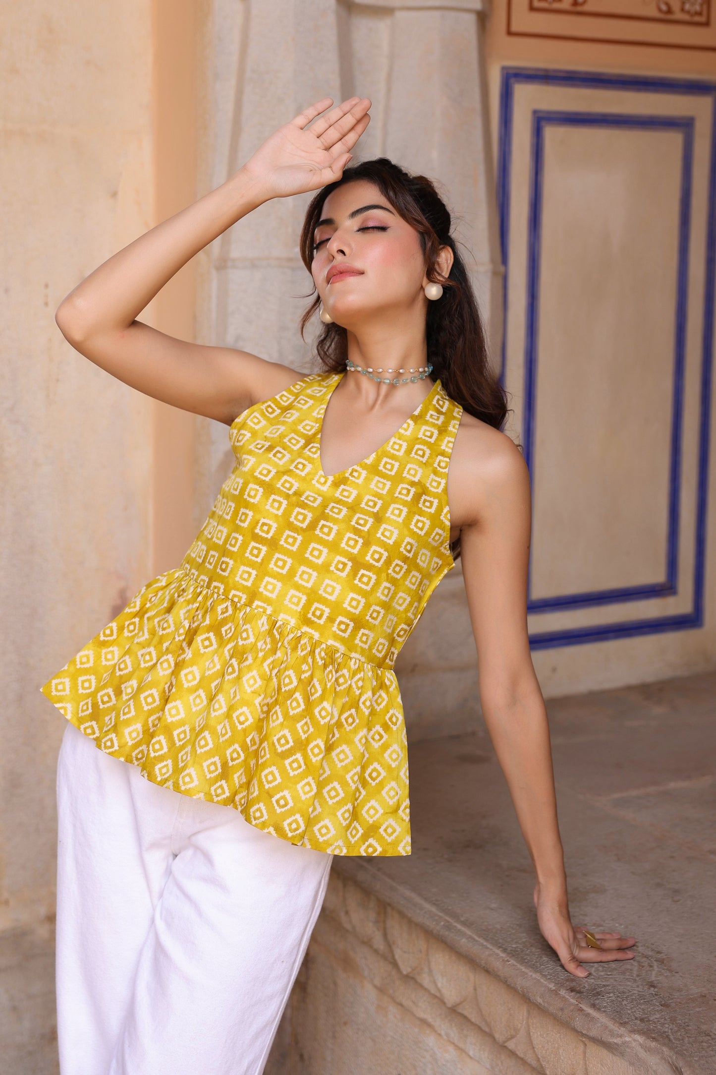 Women Print Cotton Top