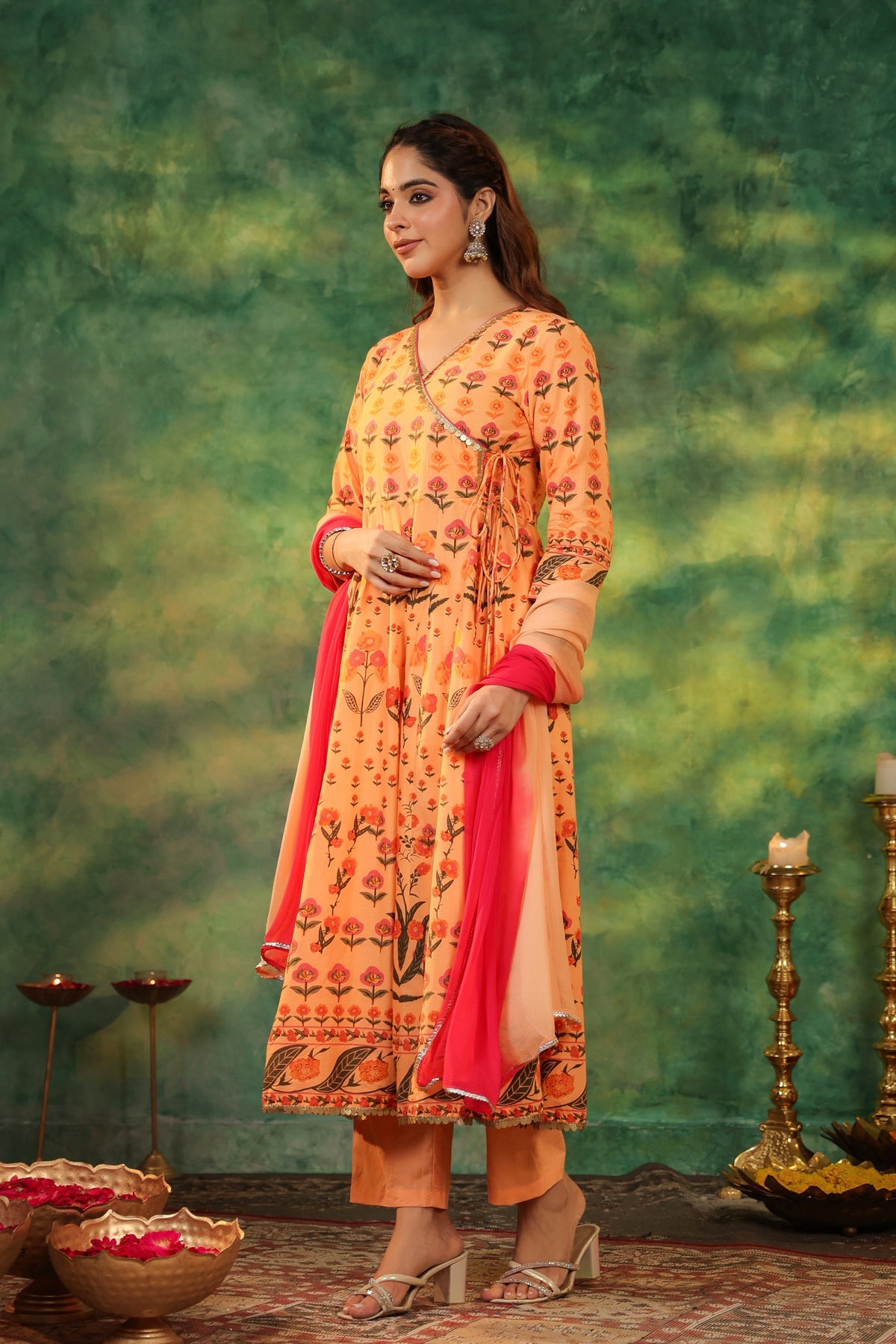 Women Ethnic Motifs Printed Pure Cotton Kurta with Trousers & Dupatta