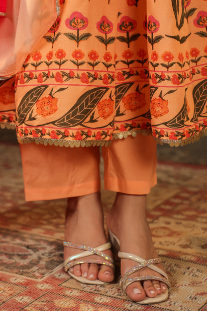 Women Ethnic Motifs Printed Pure Cotton Kurta with Trousers & Dupatta