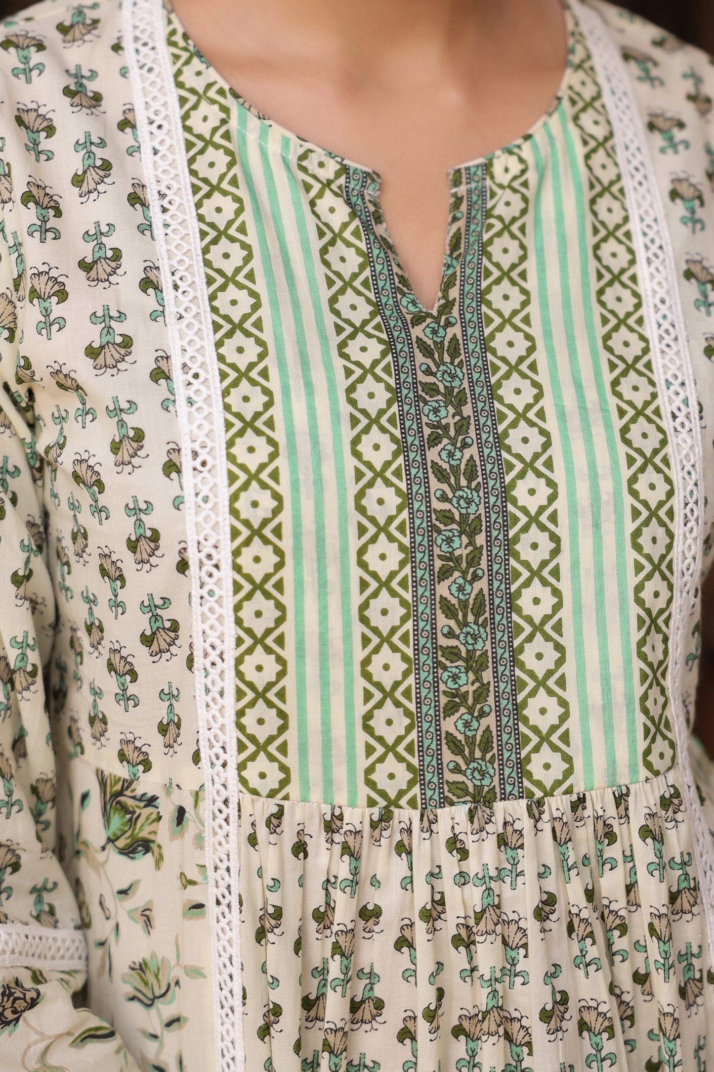 Women Ethnic Motifs Printed Pure Cotton Top