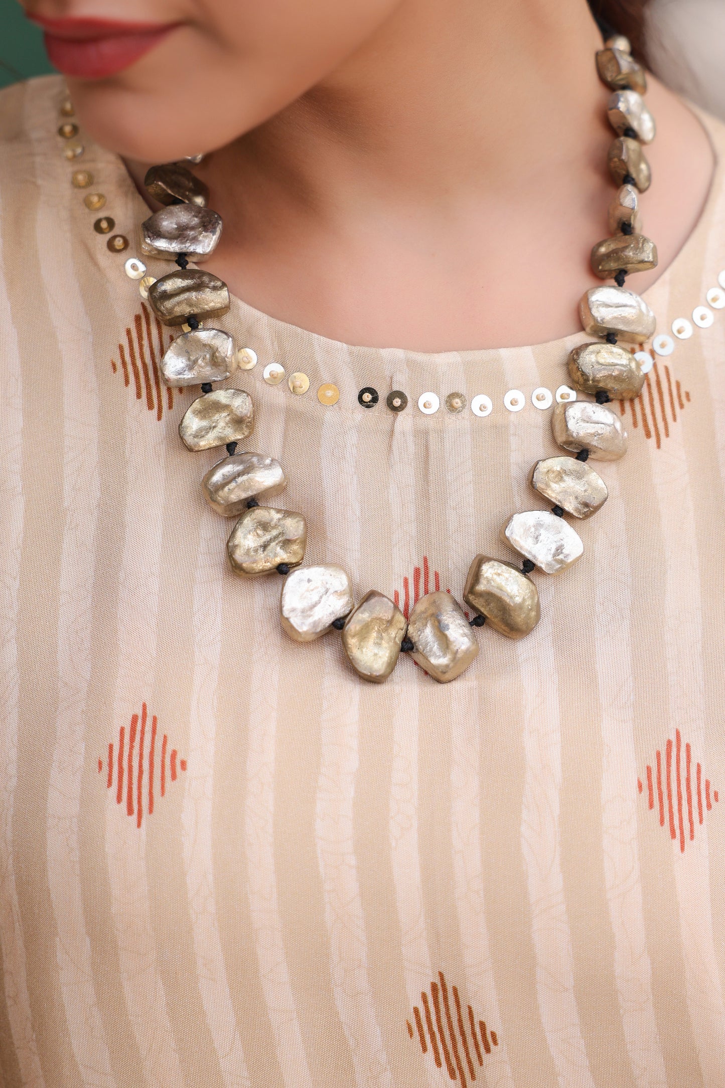 Printed Round Neck Tunic With Trouser