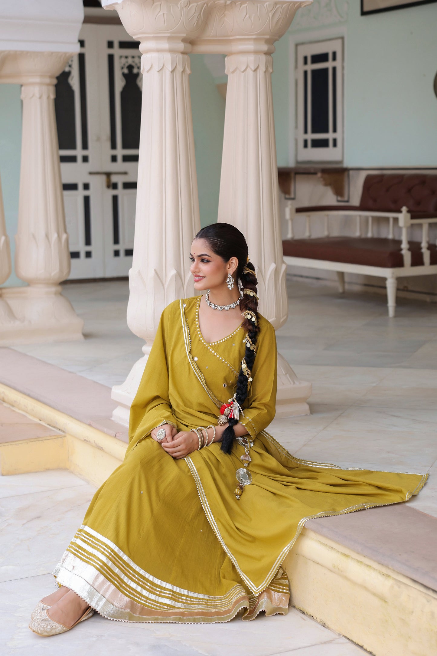 Women Floral Pure Cotton Kurta with Trousers & With Dupatta