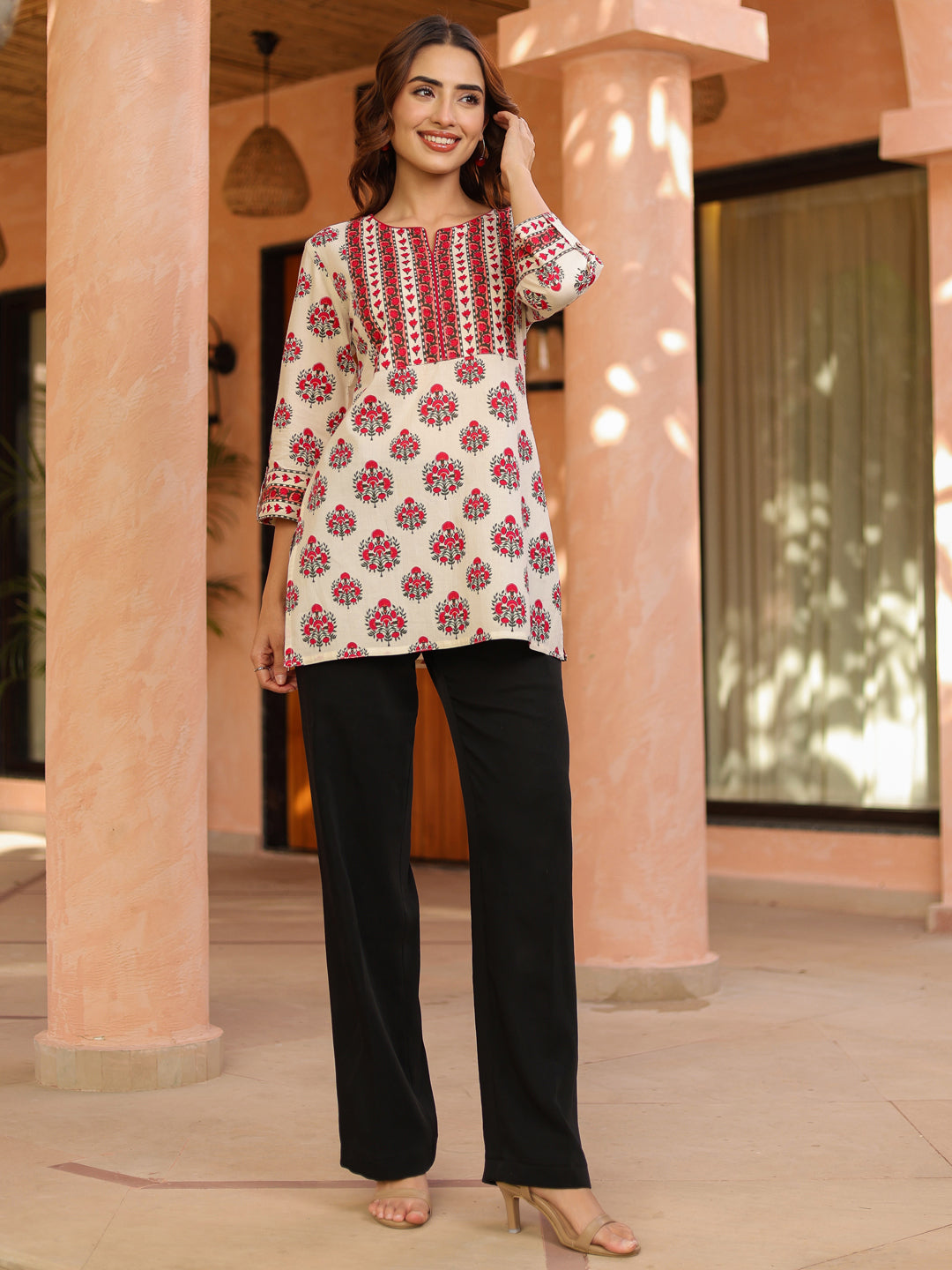 Ethnic Motifs Printed Pure Cotton Kurti