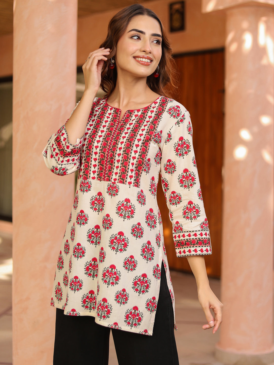 Ethnic Motifs Printed Pure Cotton Kurti