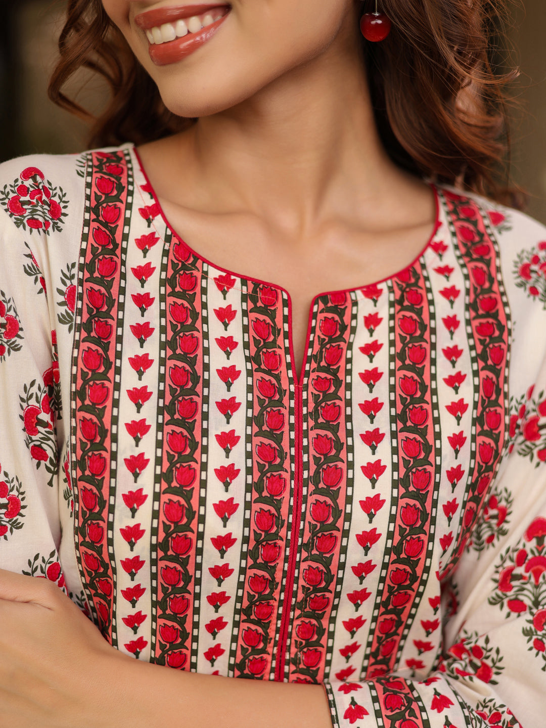 Ethnic Motifs Printed Pure Cotton Kurti